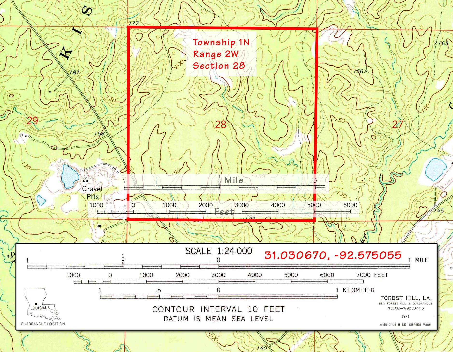 The Kisatchie National Forest - Section 28 - "Study Area"